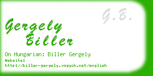 gergely biller business card